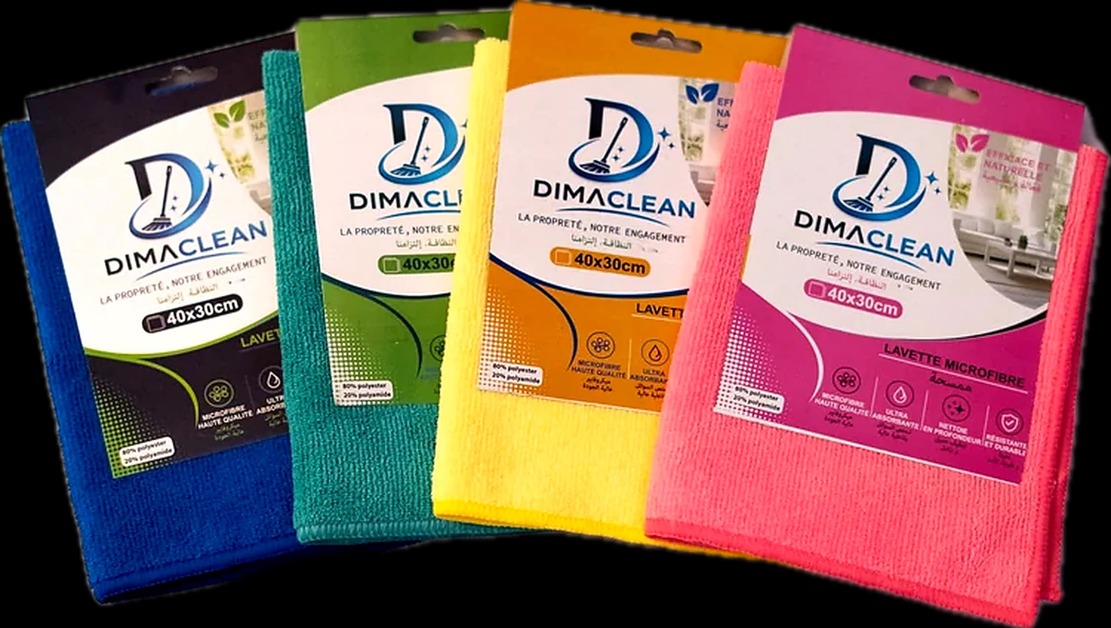 Lavettes microfibres DimaClean LM43